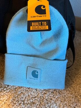 Carhartt Light Blue Cuffed Knit Beanie